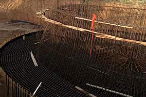 清远砼烟囱新建施工现场