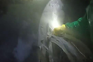 清远消防水池堵漏现场